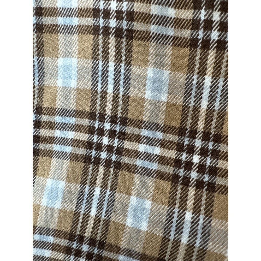 Hollister Plaid High Rise Baggy Wide Leg Pants Sz 3 R/26W Soft Tan Career School - Picture 8 of 8